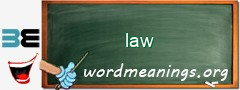 WordMeaning blackboard for law